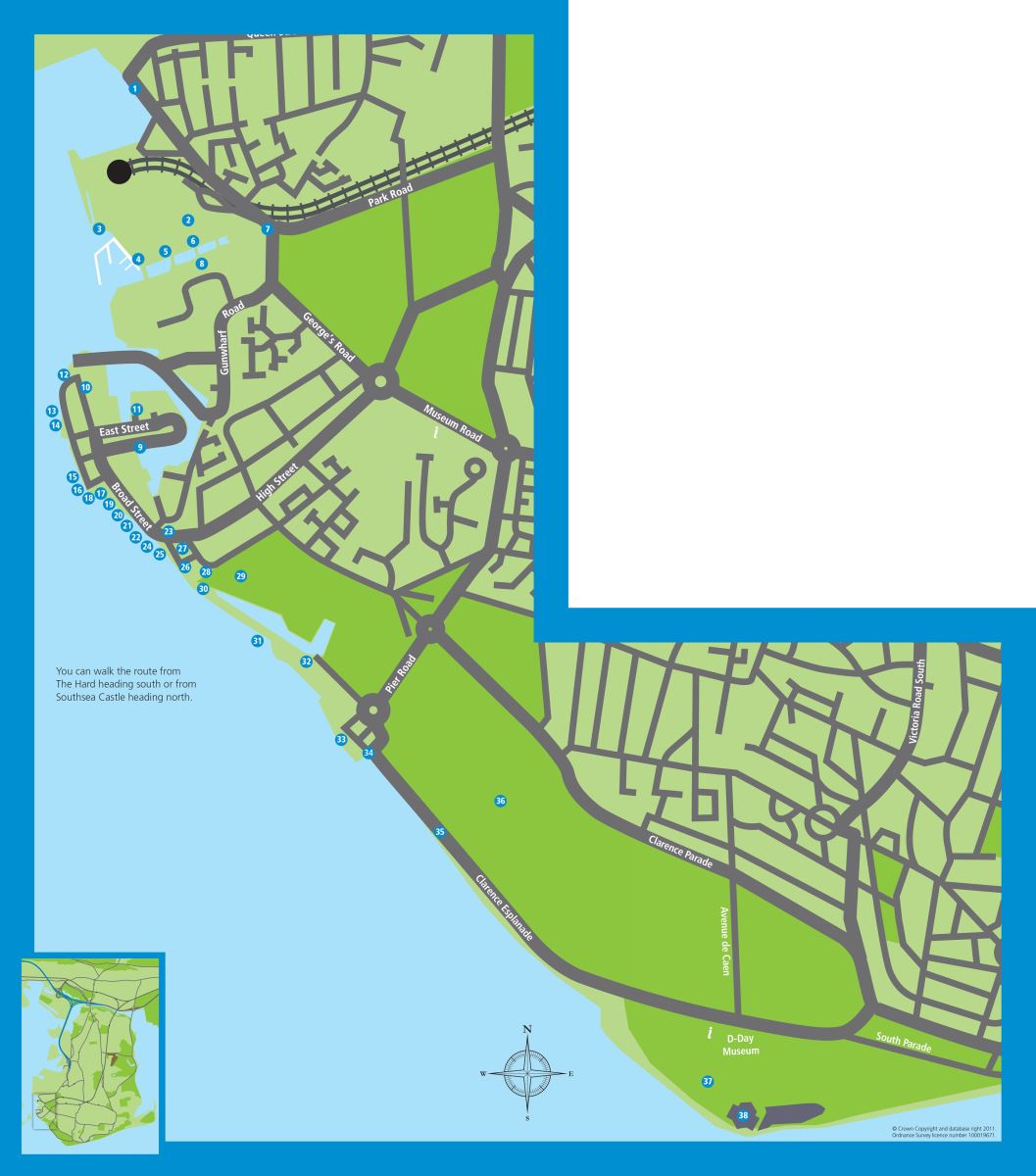 Map of the Millennium Promenade's points of interest